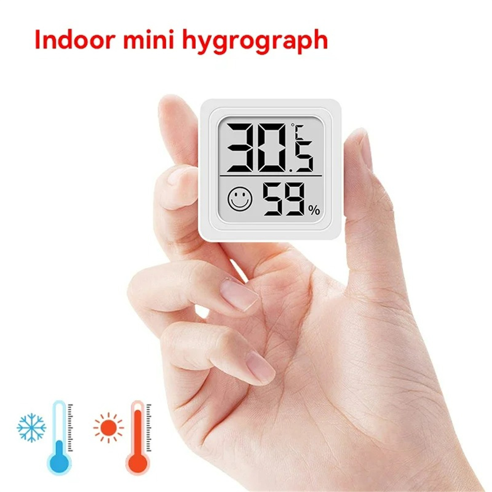 Weather Station Indoor - Termômetro digital lcd portátil, higrômetro, relógio