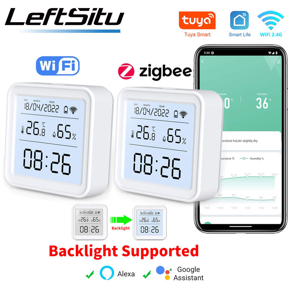 Weather Station Indoor - Tuya zigbee wifi sensor de umidade