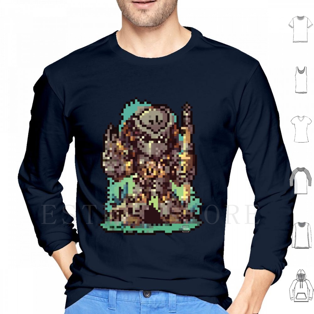 Science Hunter - Hoodies Pixel de Manga Longa, Estilo