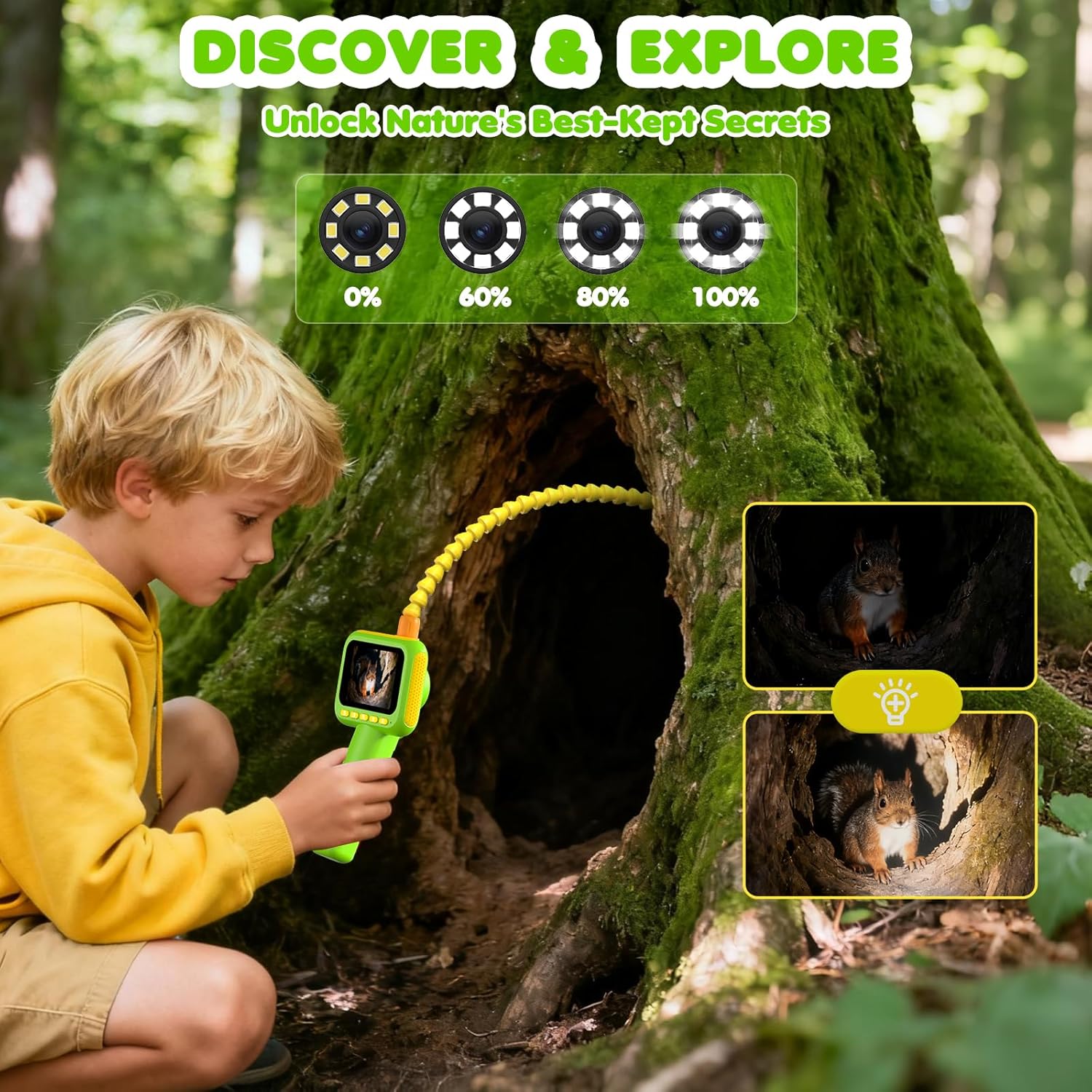 Science Kit - Endoscópio para Crianças, Câmera Boroscópica com
