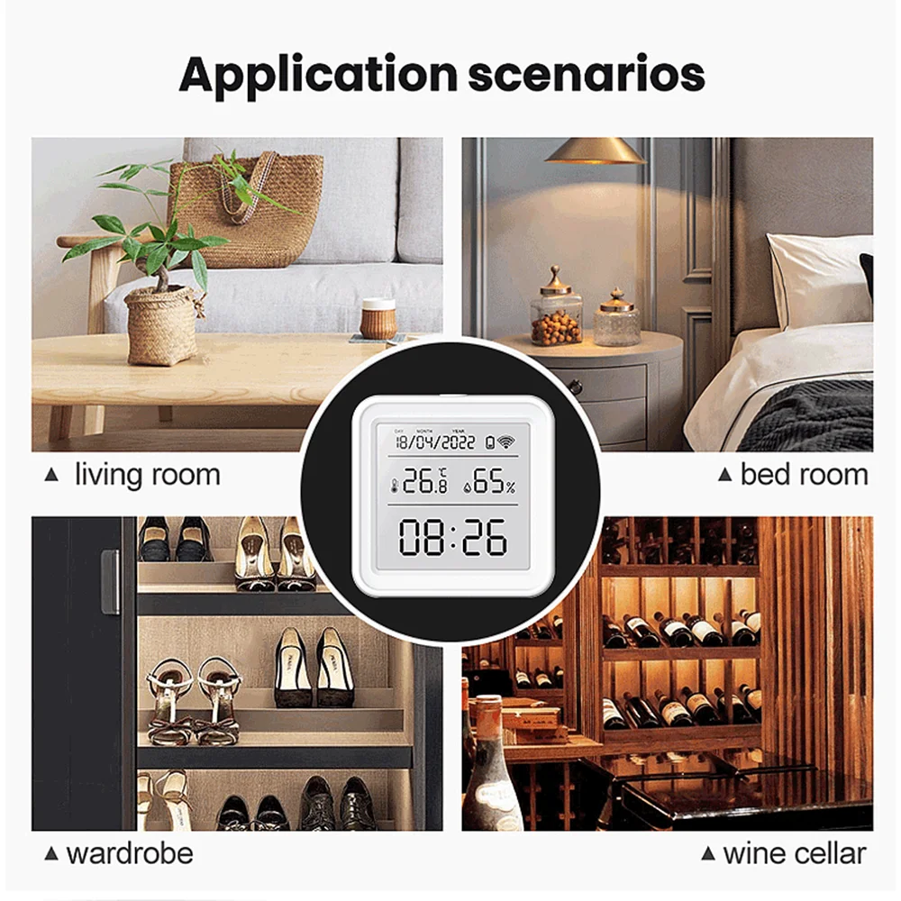 Tuya zigbee wifi sensor de umi - Weather Station Indoor avaliação e preço