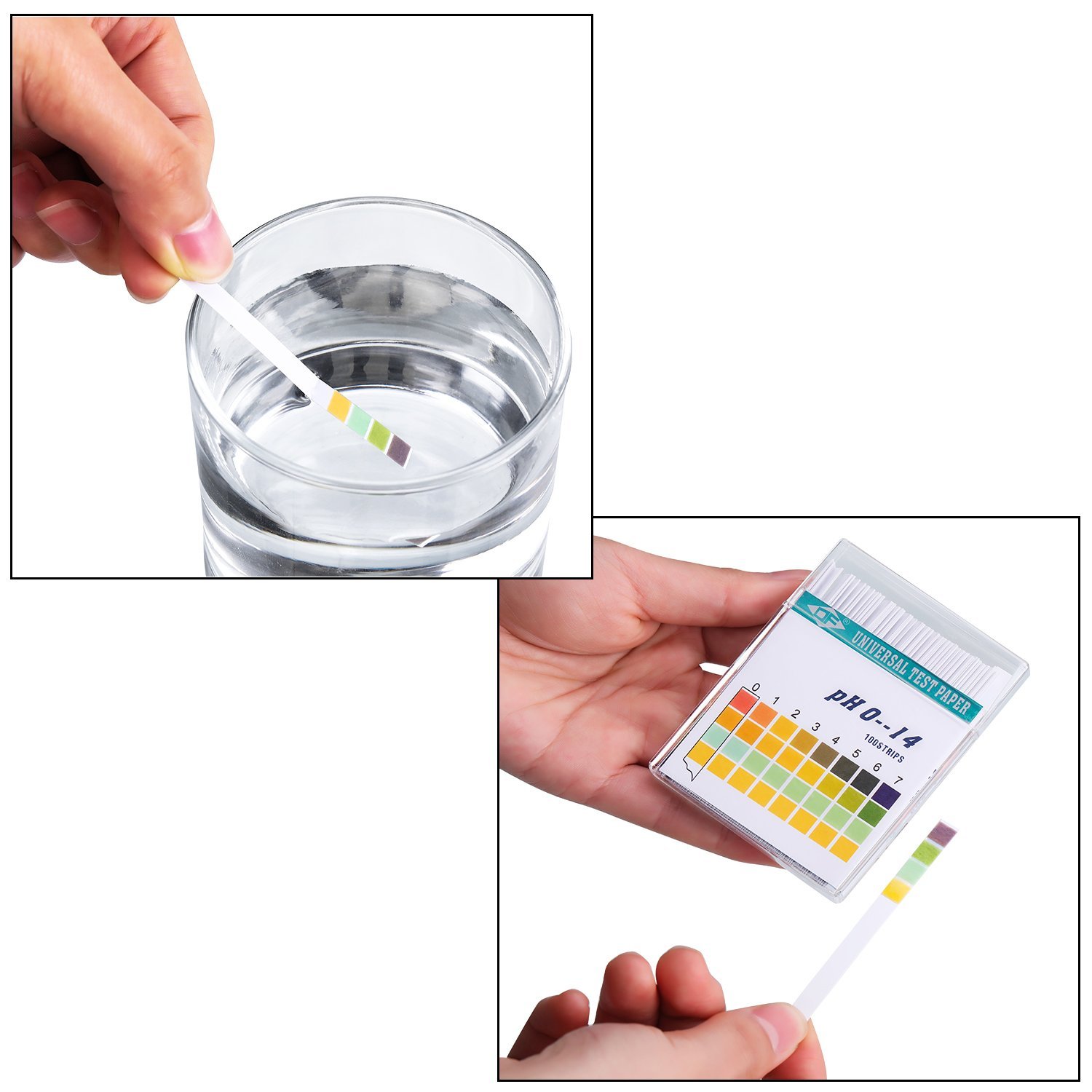 100 tiras 0-14 ph ácido alcali - Water Testing Kit avaliação e preço