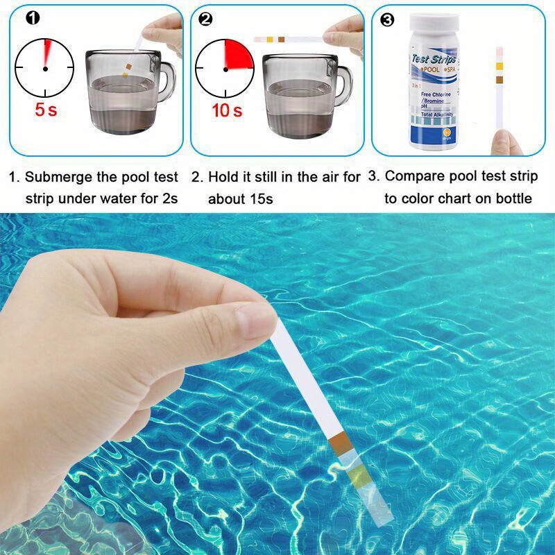 Tiras de teste de ph de cloro  - Water Testing Kit avaliação e preço